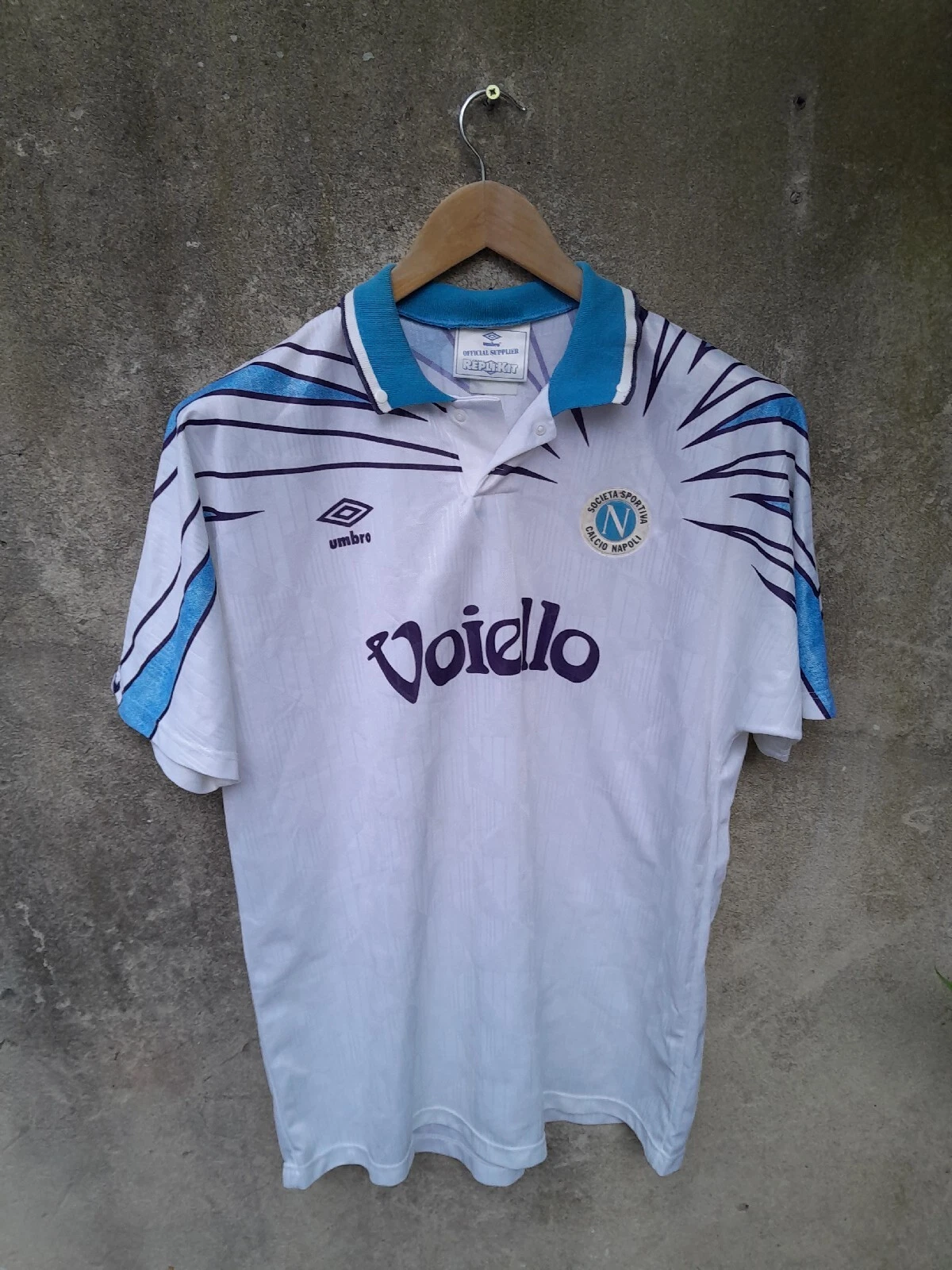 Napoli 1991-93 away football shirt / jersey. XL mens.