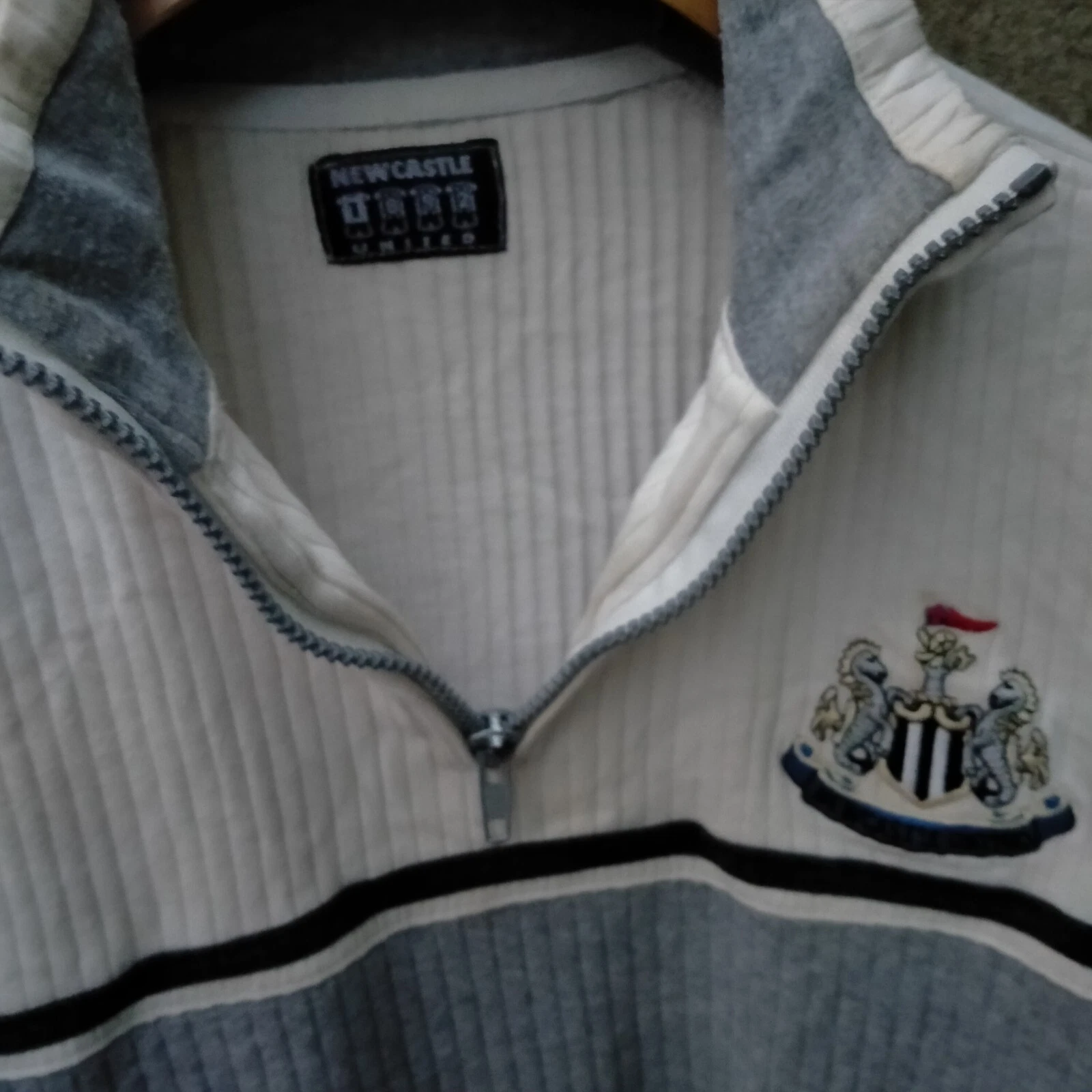 Newcastle United zip neck casual sweatshirt football shirt / jersey. XS mens. - Image 2