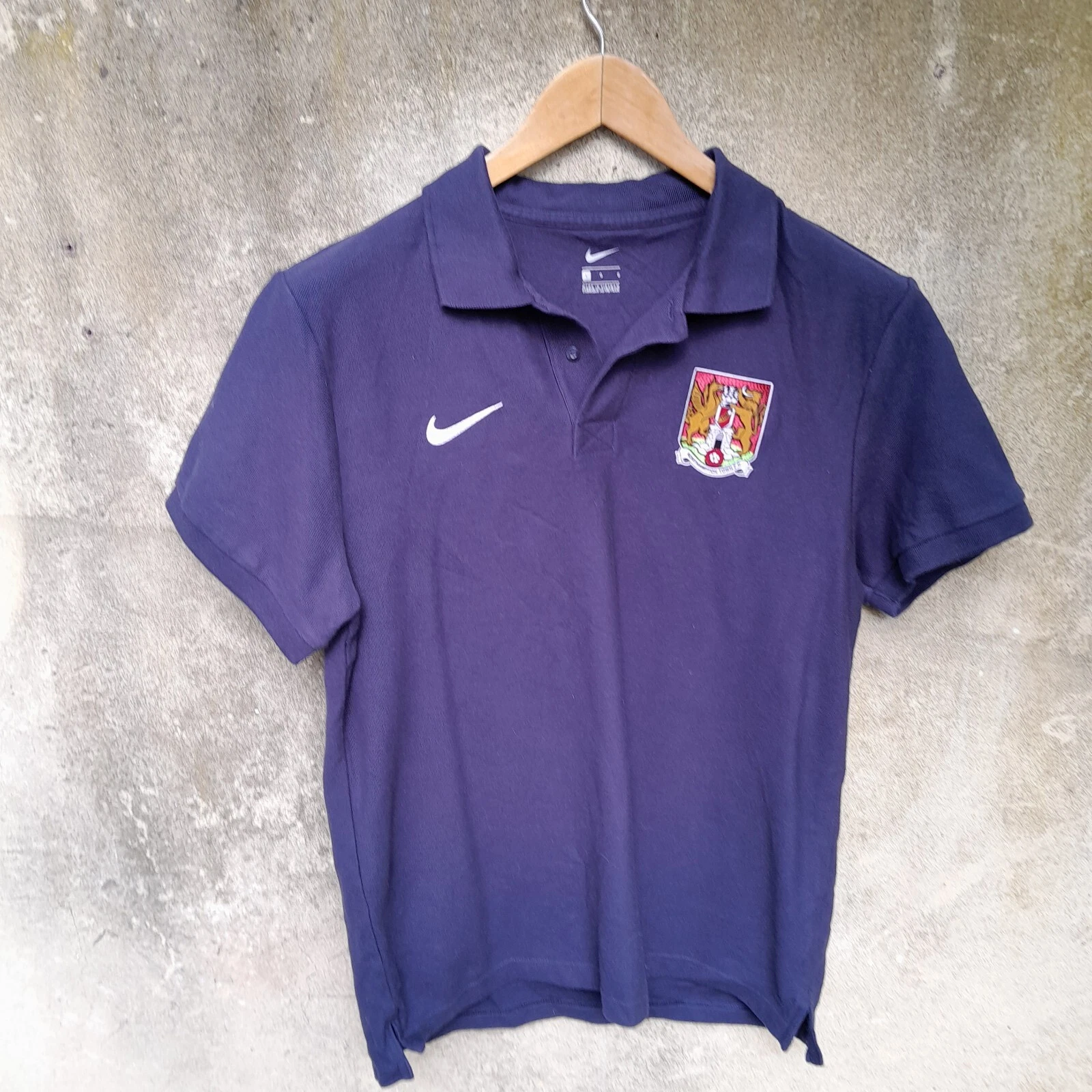 Northampton Town navy polo shirt / jersey. Large mens.