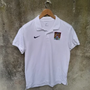 Northampton Town white polo shirt / jersey. Medium mens.
