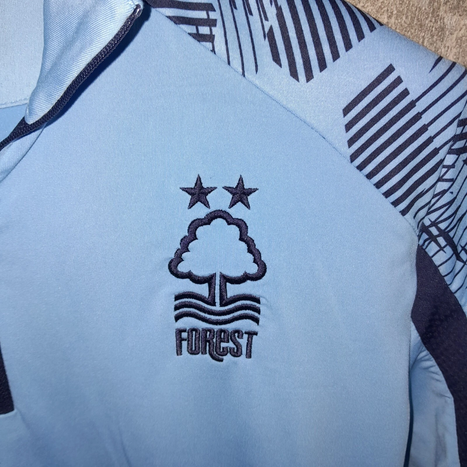 Nottingham Forest training football 1/4 zip sweatshirt / jersey Medium mens - Image 3