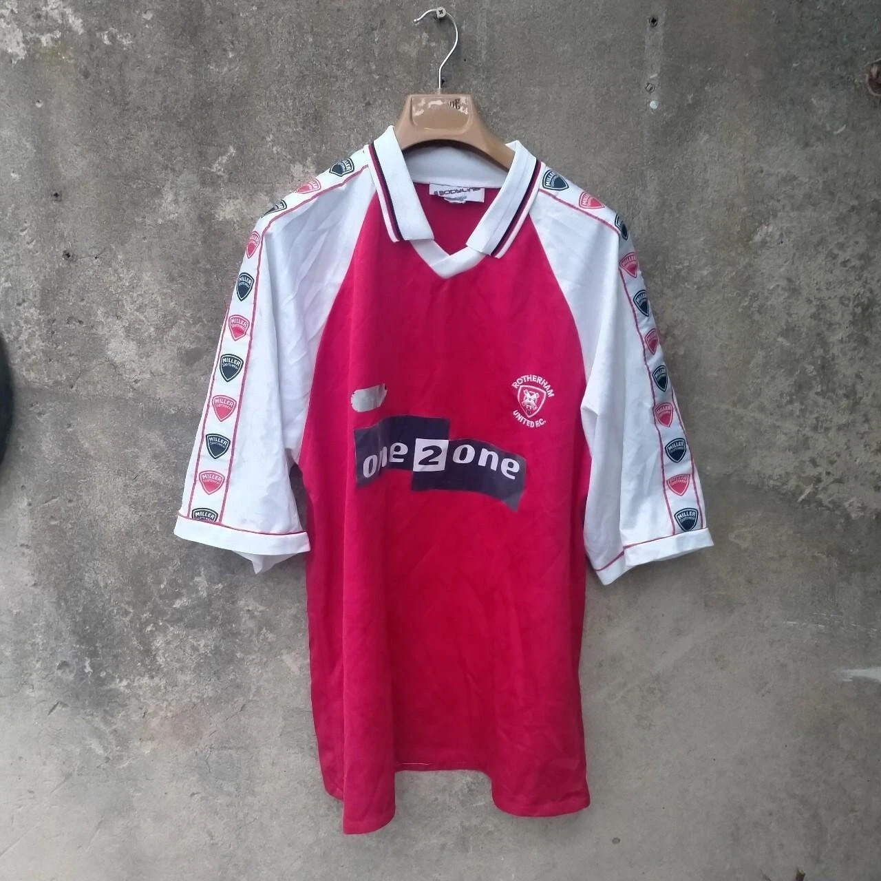 Rotherham 1998-2000 home football shirt/ jersey. XL men's