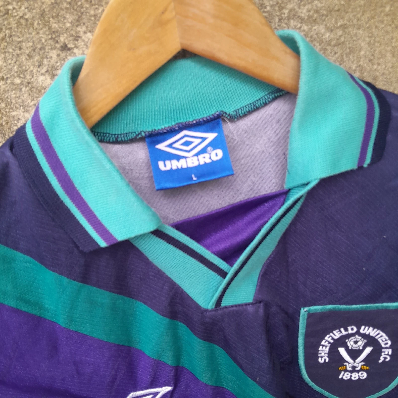 Sheffield United 1993-94 player issue away football shirt / jersey. Large mens - Image 2