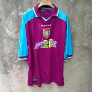 Signed Aston Villa 2000-01 home football shirt / jersey, XXL mens