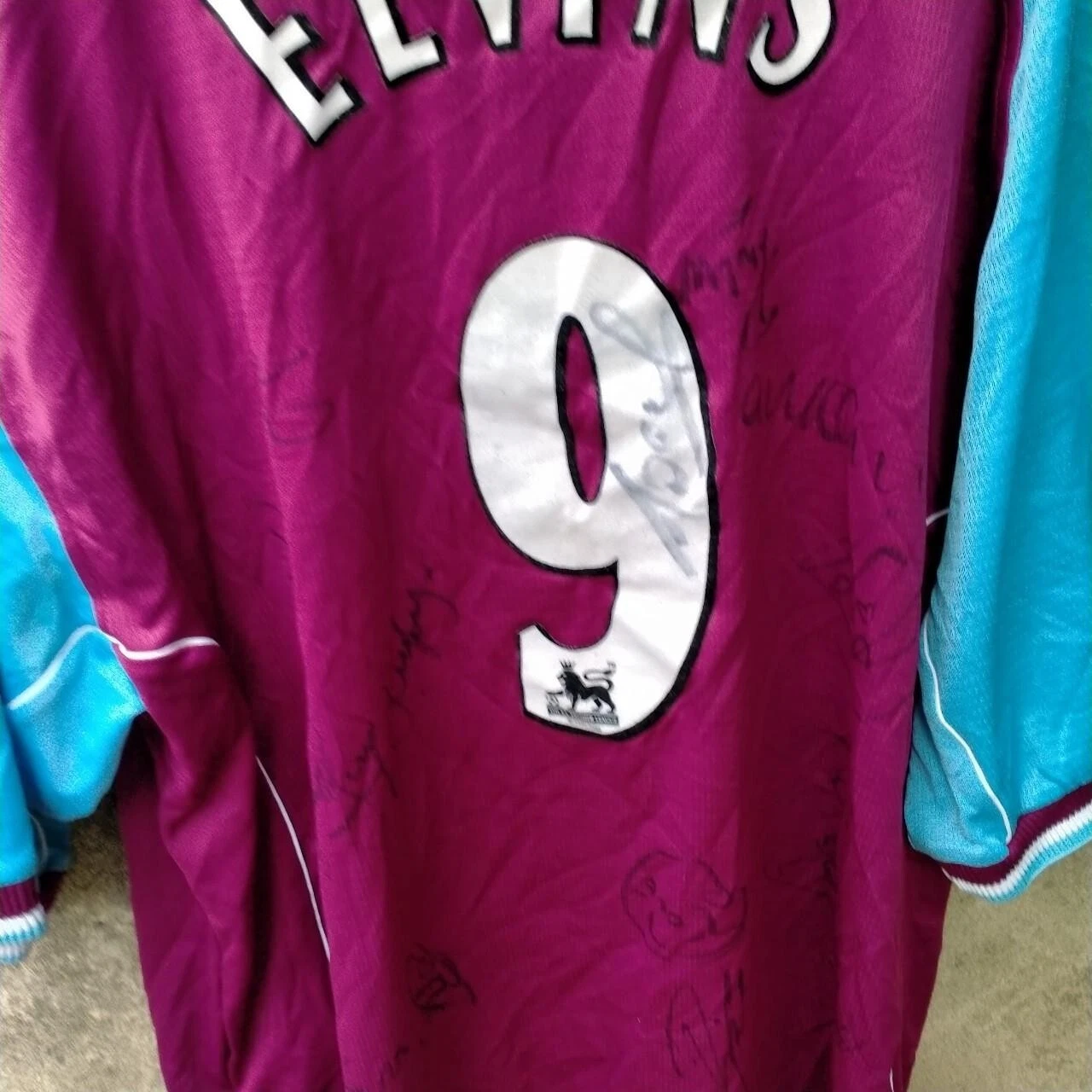Signed Aston Villa 2000-01 home football shirt / jersey, XXL mens - Image 4