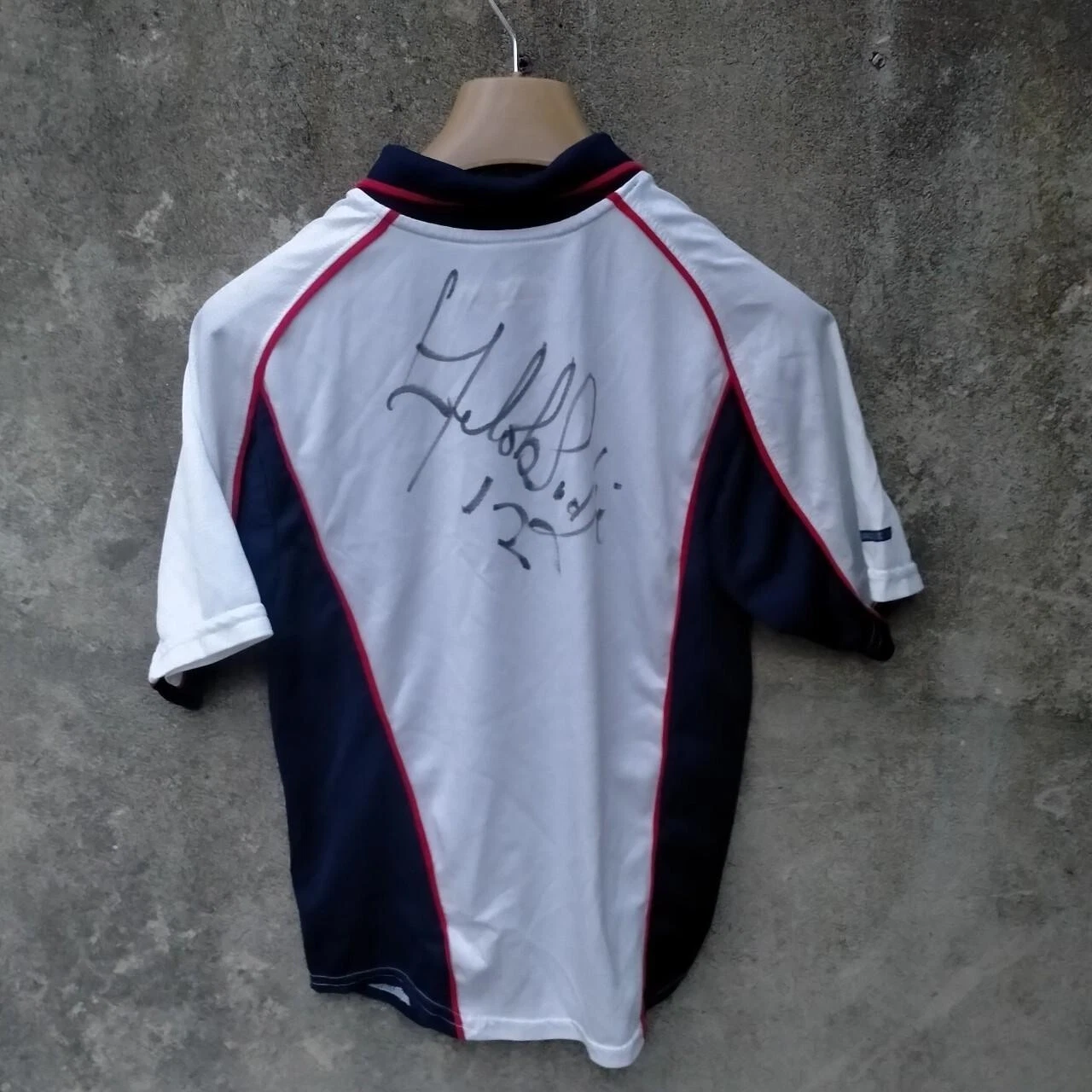 Signed Crewe Alexandra 2000-01 away football shirt/ jersey. Large boys. - Image 2
