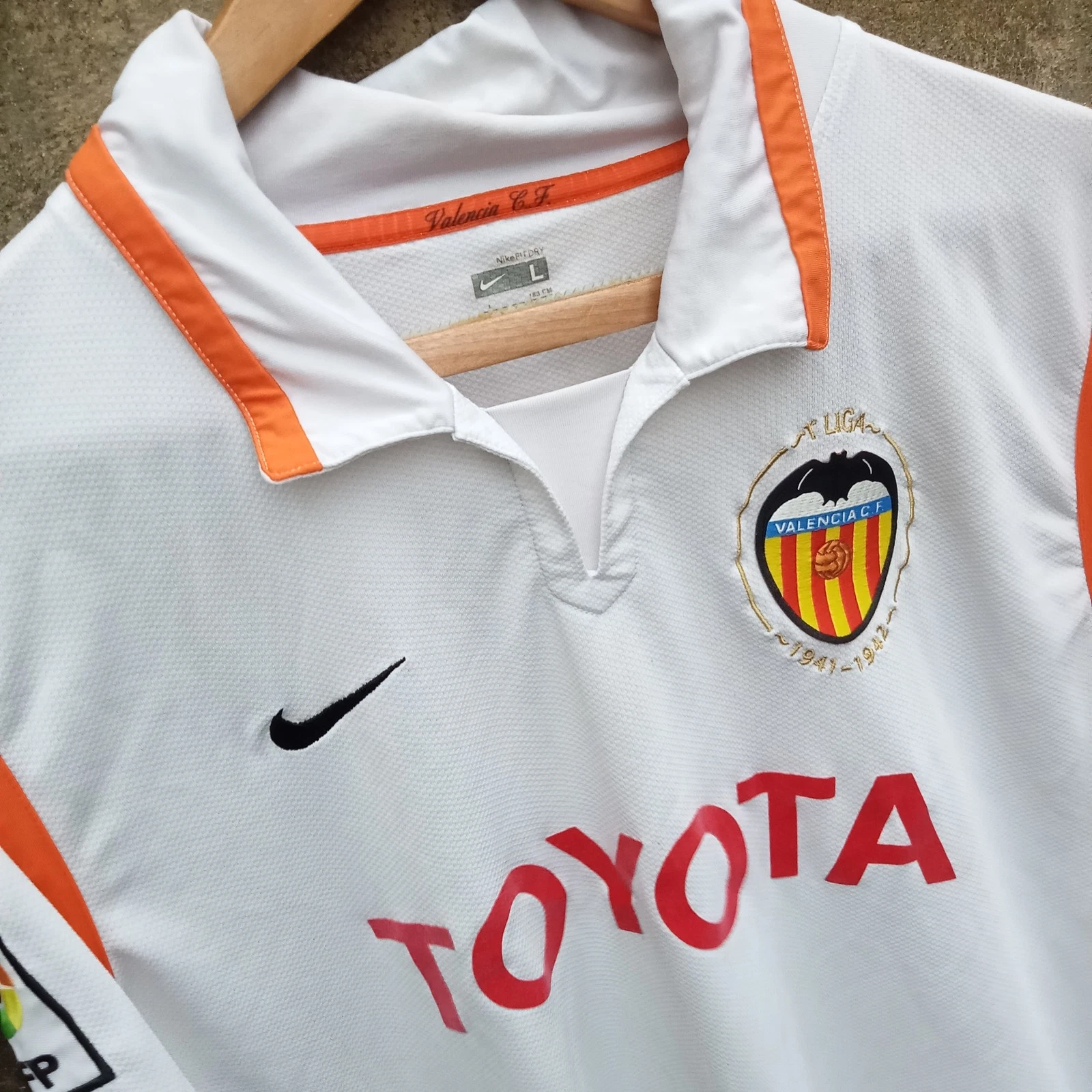Valencia 2007-08 home football shirt | jersey, Mens Large - Image 3