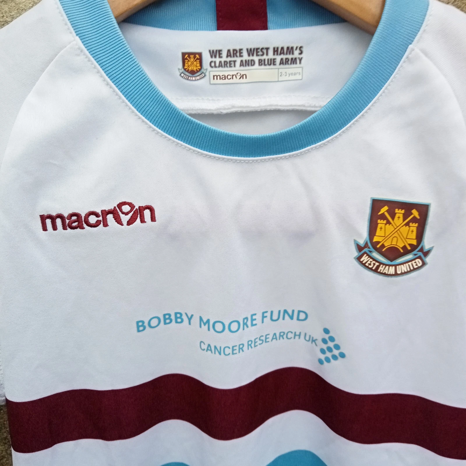 West Ham United 2010-11 away football shirt | jersey, Babies 2-3 Years - Image 2
