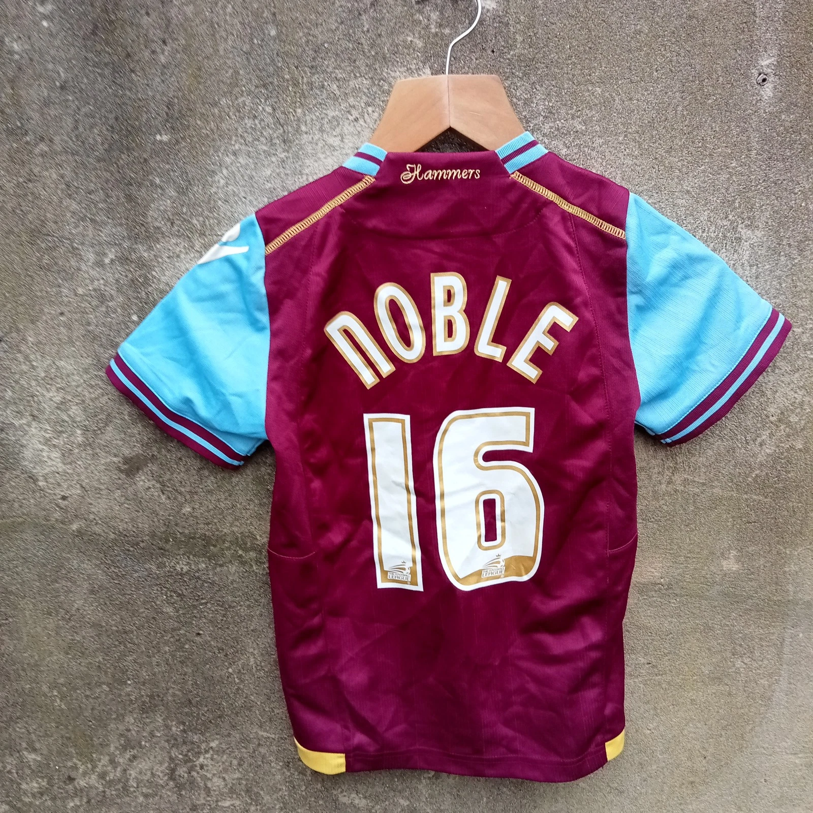 West Ham United 2011-12 home football shirt | jersey, Boys 6-7 Years NOBLE 16 - Image 6