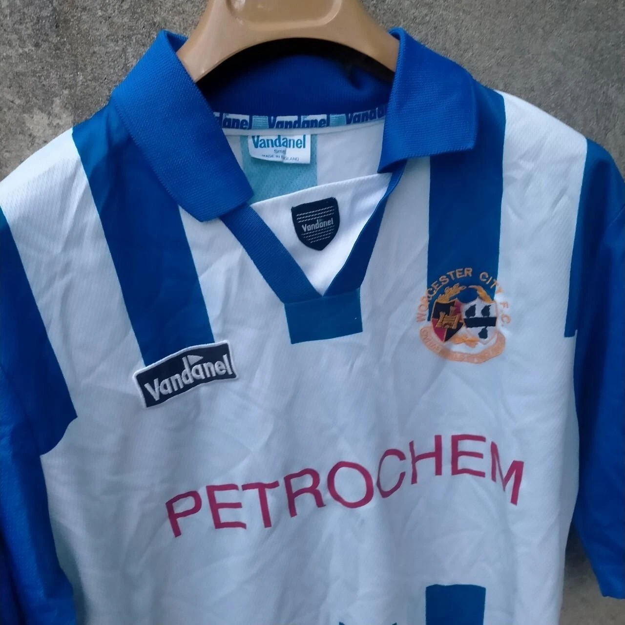 Worcester City 90s away football shirt/ jersey. Small men's - Image 2