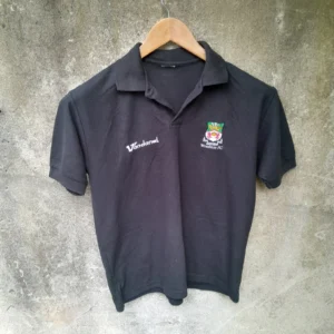 Wrexham black polo football shirt / jersey. Small mens.