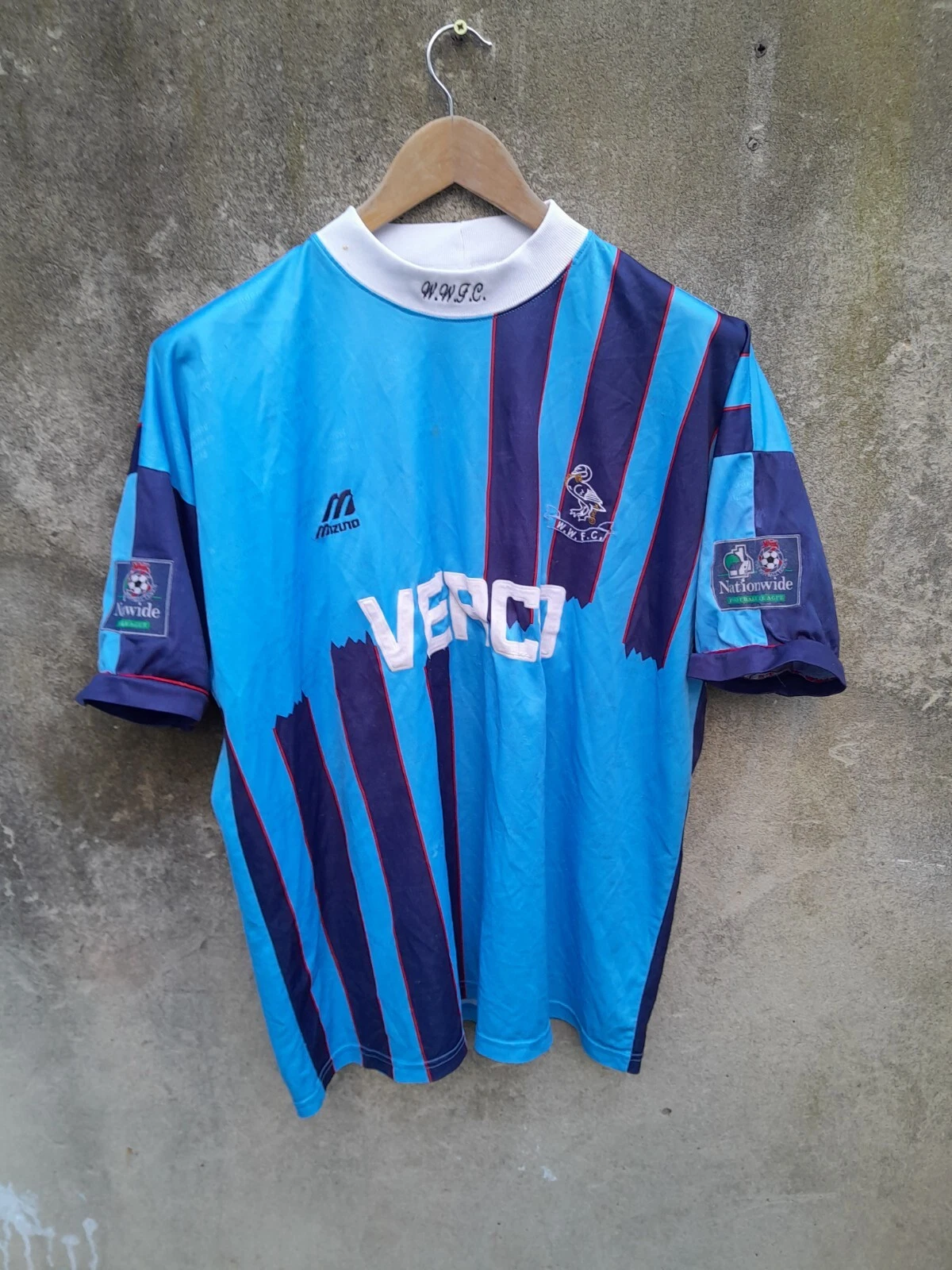Wycombe Wanderers 1996-97 home football shirt / jersey. XXL mens.