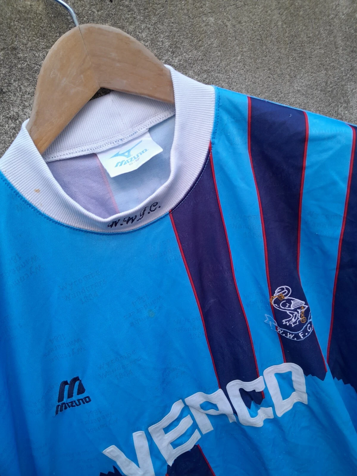 Wycombe Wanderers 1996-97 home football shirt / jersey. XXL mens. - Image 2