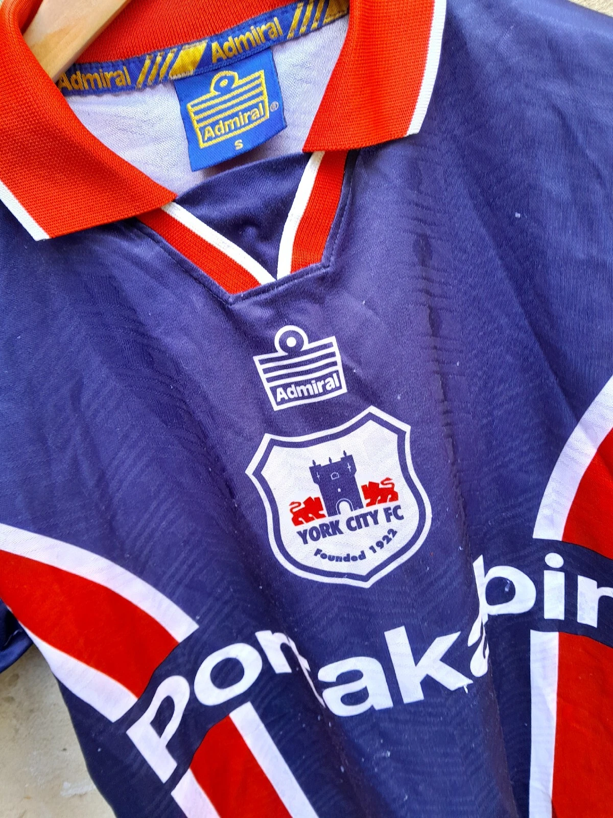 York City 1997-99 away football shirt / jersey. Small mens - Image 2